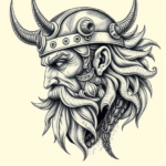 Hyper-Detailed Viking Tattoo