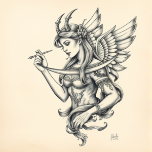 Hyper-Detailed Virgo Tattoo