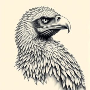 Hyper-Detailed Vulture Tattoo