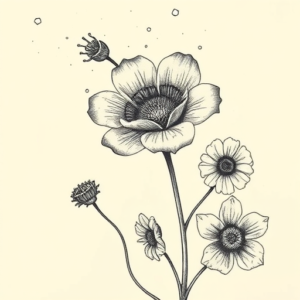 Hyper-Detailed Wildflower Tattoo