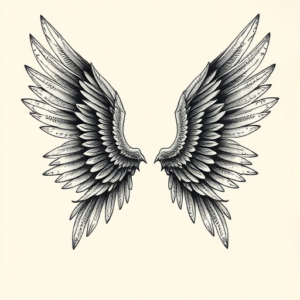 Hyper-Detailed Wings Tattoo