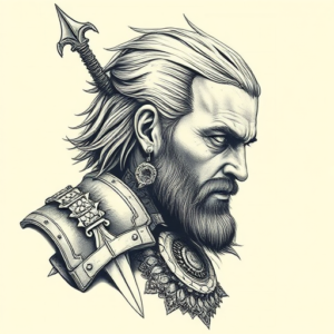 Hyper-Detailed Witcher Tattoo