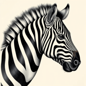 Hyper-Detailed Zebra Tattoo