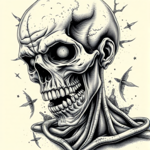 Hyper-Detailed Zombie Tattoo