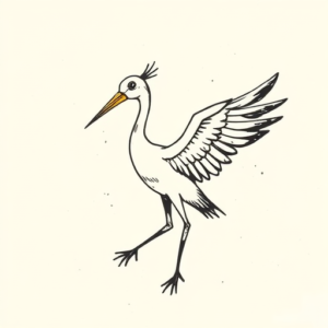 Ignorant Crane Tattoo