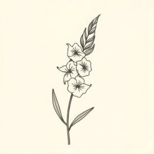 Ignorant Gladiolus Tattoo