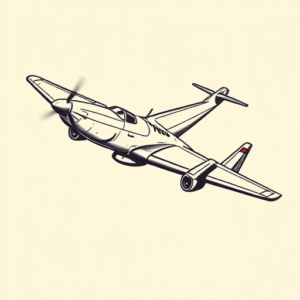 Illustrative Airplane Tattoo