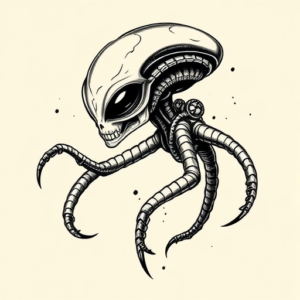 Illustrative Alien Tattoo