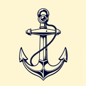 Illustrative Anchor Tattoo