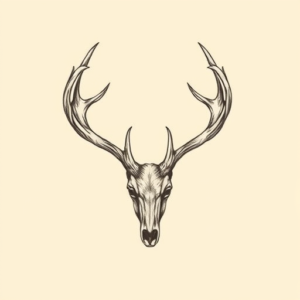 Illustrative Antler Tattoo
