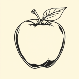Illustrative Apple Tattoo