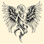 Illustrative Archangel Tattoo