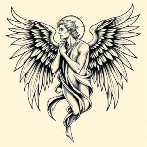 Illustrative Archangel Tattoo
