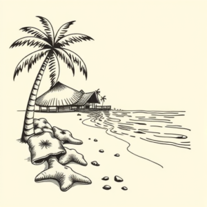 Illustrative Beach Tattoo