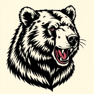 Illustrative Bear Tattoo