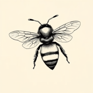 Illustrative Bee Tattoo