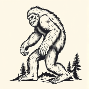 Illustrative Bigfoot Tattoo