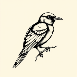 Illustrative Bird Tattoo