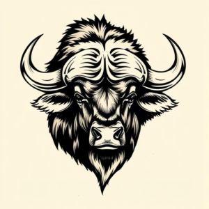 Illustrative Buffalo Tattoo