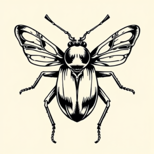 Illustrative Bug Tattoo