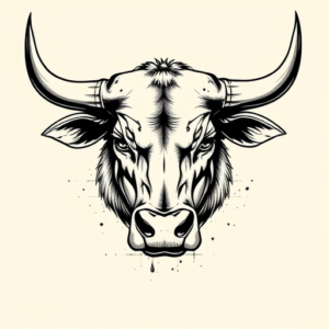 Illustrative Bull Tattoo