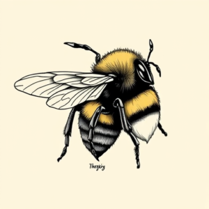 Illustrative Bumblebee Tattoo