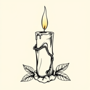 Illustrative Candle Tattoo