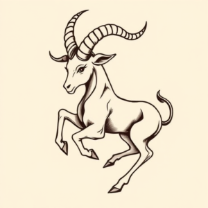 Illustrative Capricorn Tattoo