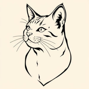 Illustrative Cat Tattoo