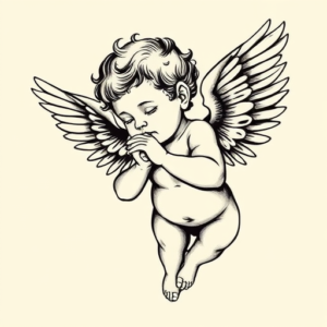 Illustrative Cherub Tattoo