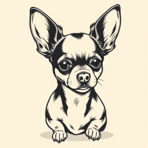 Illustrative Chihuahua Tattoo