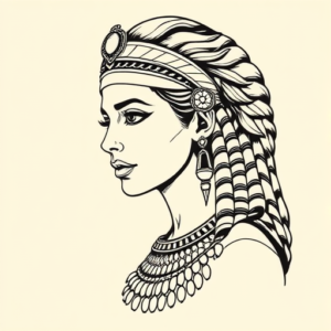 Illustrative Cleopatra Tattoo