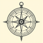 Illustrative Compass Tattoo