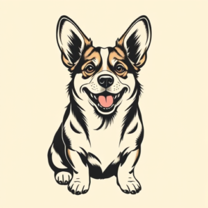 Illustrative Corgi Tattoo
