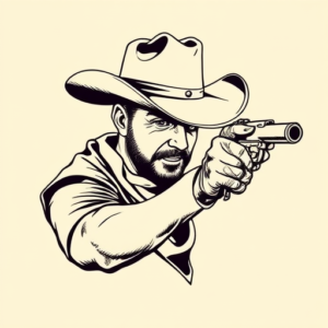 Illustrative Cowboy Tattoo