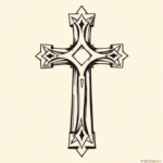 Illustrative Cross Tattoo