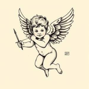 Illustrative Cupid Tattoo