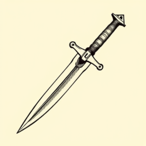 Illustrative Dagger Tattoo
