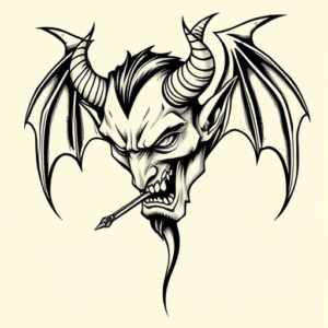 Illustrative Devil Tattoo