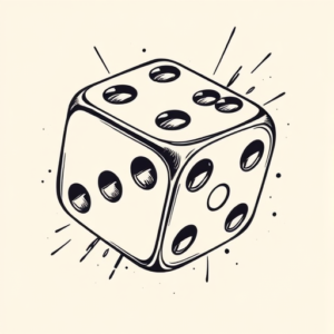Illustrative Dice Tattoo