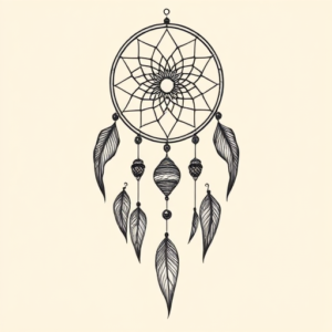 Illustrative Dreamcatcher Tattoo