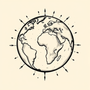 Illustrative Earth Tattoo