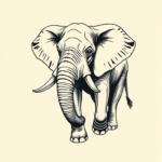 Illustrative Elephant Tattoo
