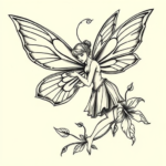 Illustrative Fairy Tattoo