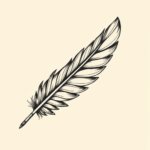 Illustrative Feather Tattoo