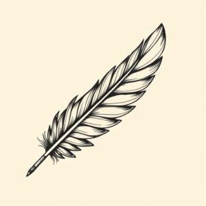 Illustrative Feather Tattoo