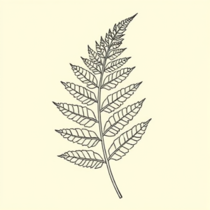 Illustrative Fern Tattoo