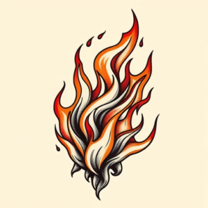 Illustrative Fire Tattoo