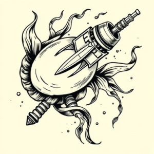 Illustrative Flail Tattoo