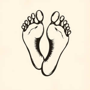 Illustrative Footprint Tattoo